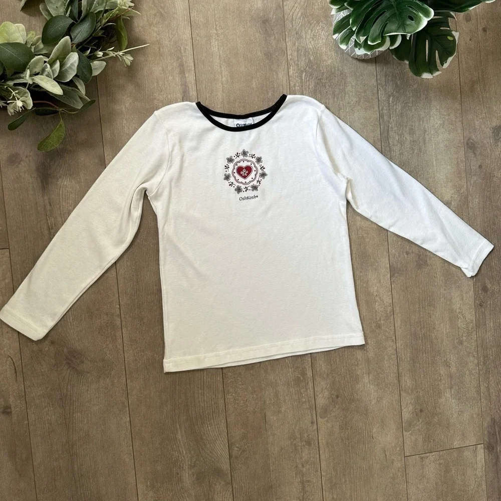 Vintage 90s/Y2K NEW OshKosh B'gosh Girl’s Graphic Long Sleeve Shirt